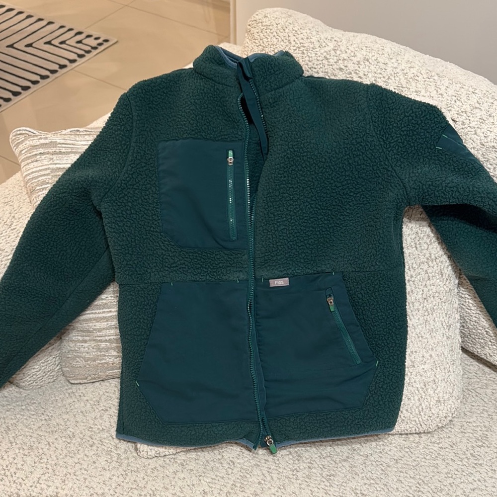 Figs Fleece Jacket - Hunter Green